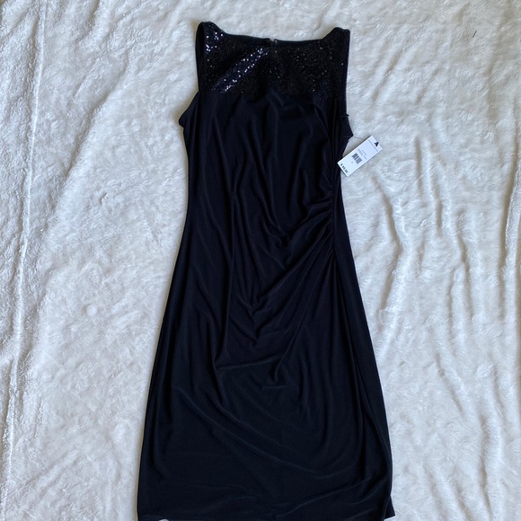 NWT American Living black sheath dress with sequin accent. Size 10. - Picture 3 of 12